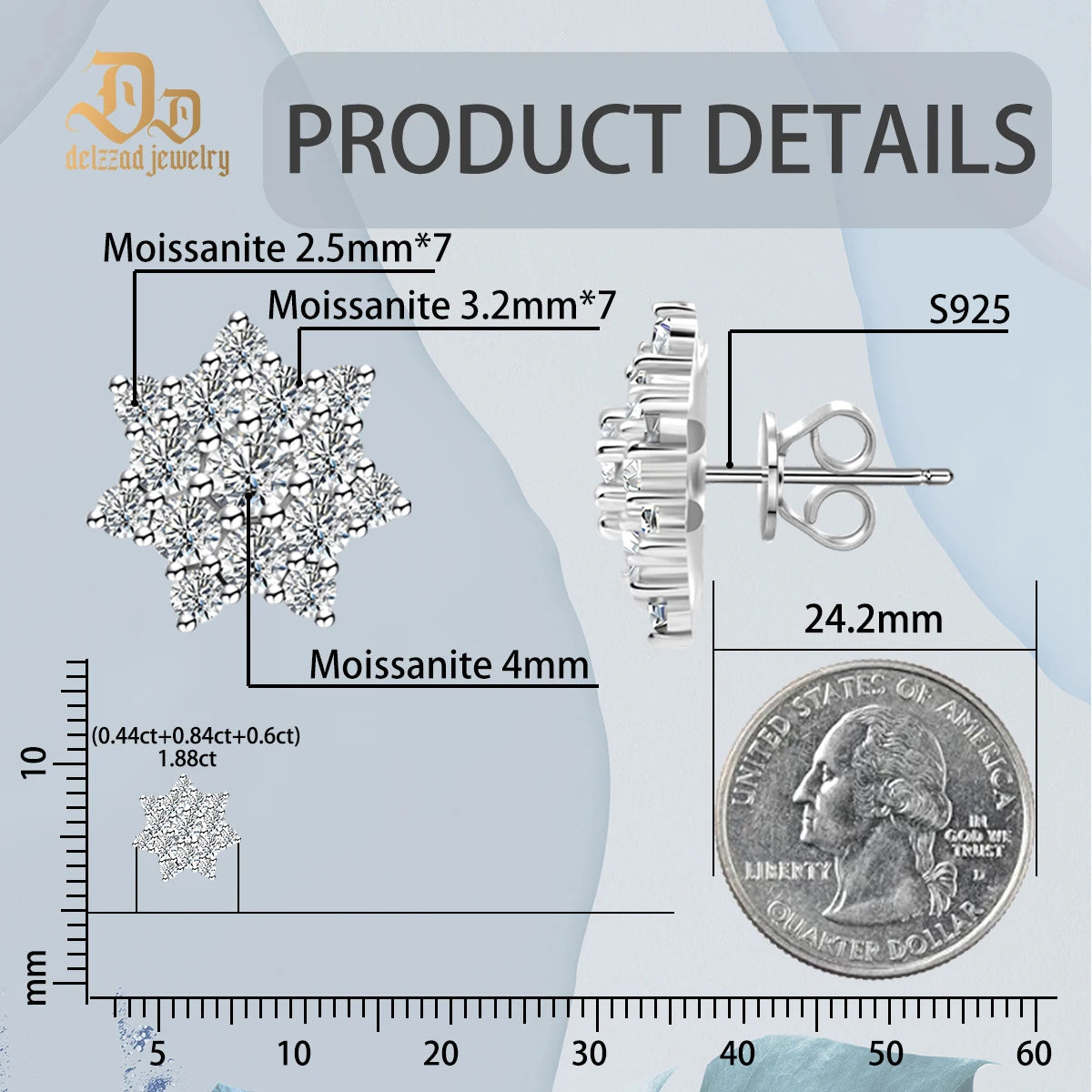 100% S925 Sterling Silver Sunflower Blooming Earrings