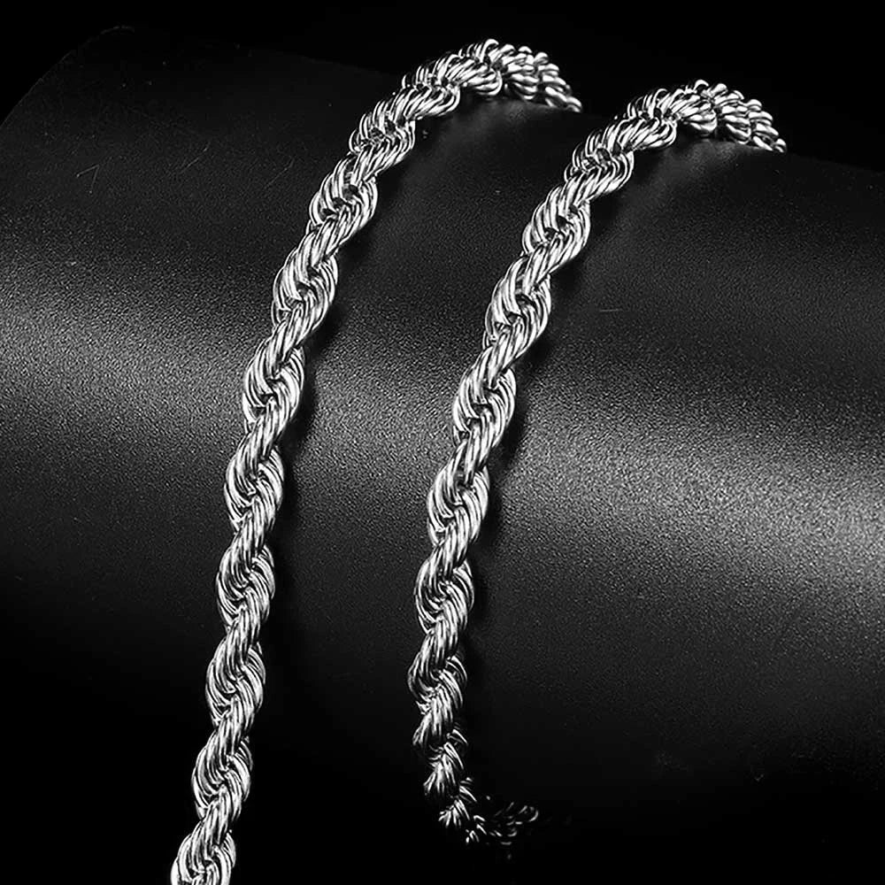 New Style 6mm Iced Out Clasp Rope Chain
