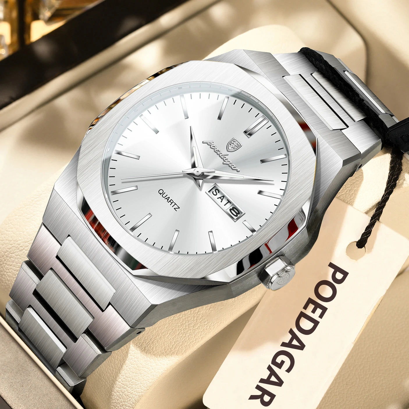 Fashion Brand Male Watch- Fully Waterproof and Luminous with Stainless Steel