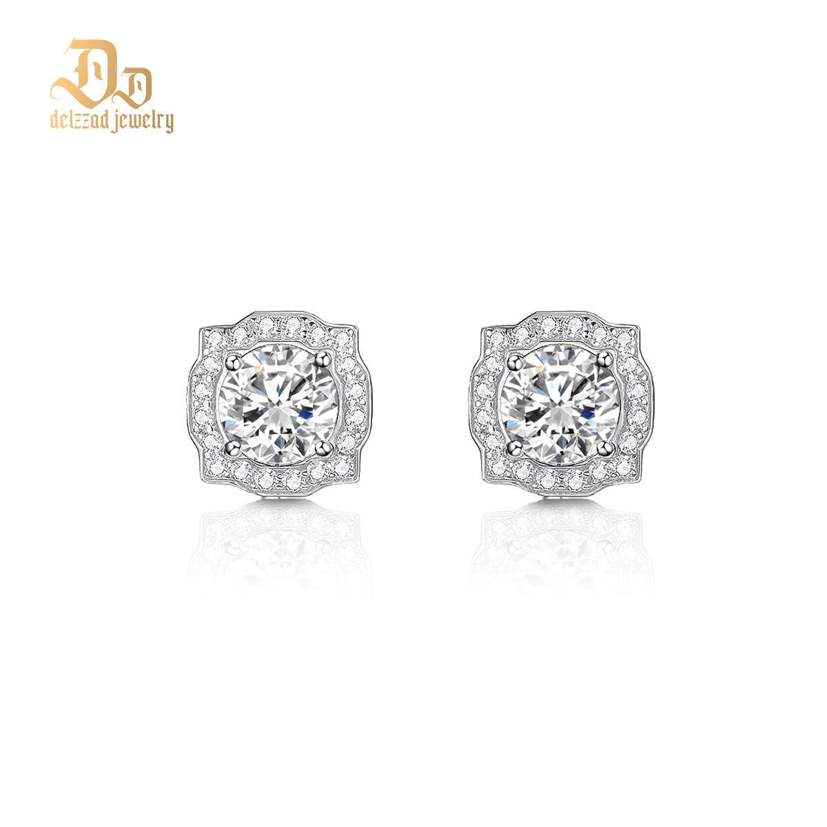 0.1-1 carat Moissanite 100% S925 Sterling Silver Earrings