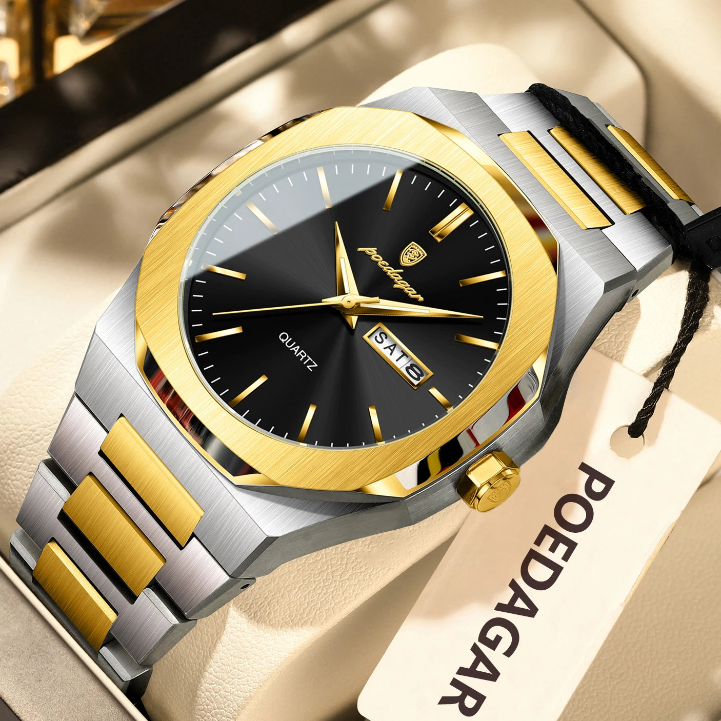 Fashion Brand Male Watch- Fully Waterproof and Luminous with Stainless Steel