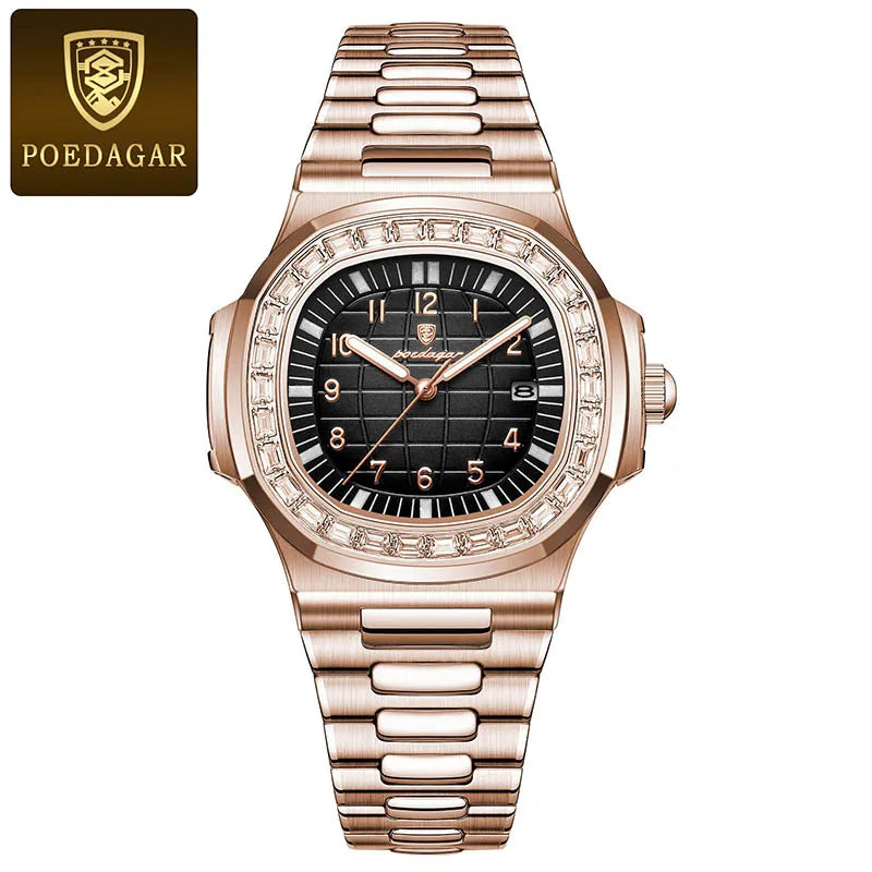 Stainless Steel Watch Men Luxury Brand Business Luminous Waterproof Quartz Wristwatches