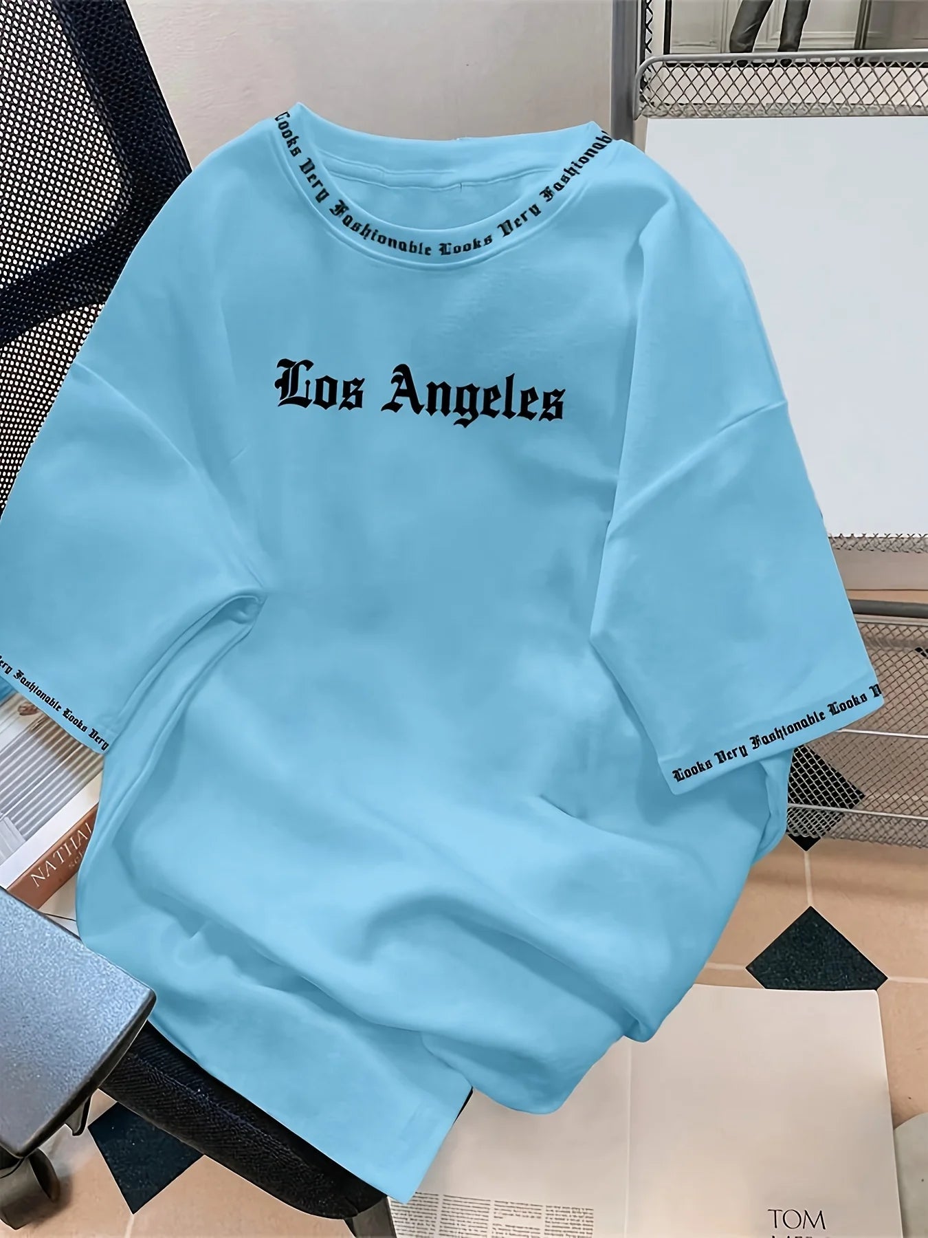 Men's loose letter print T-shirt