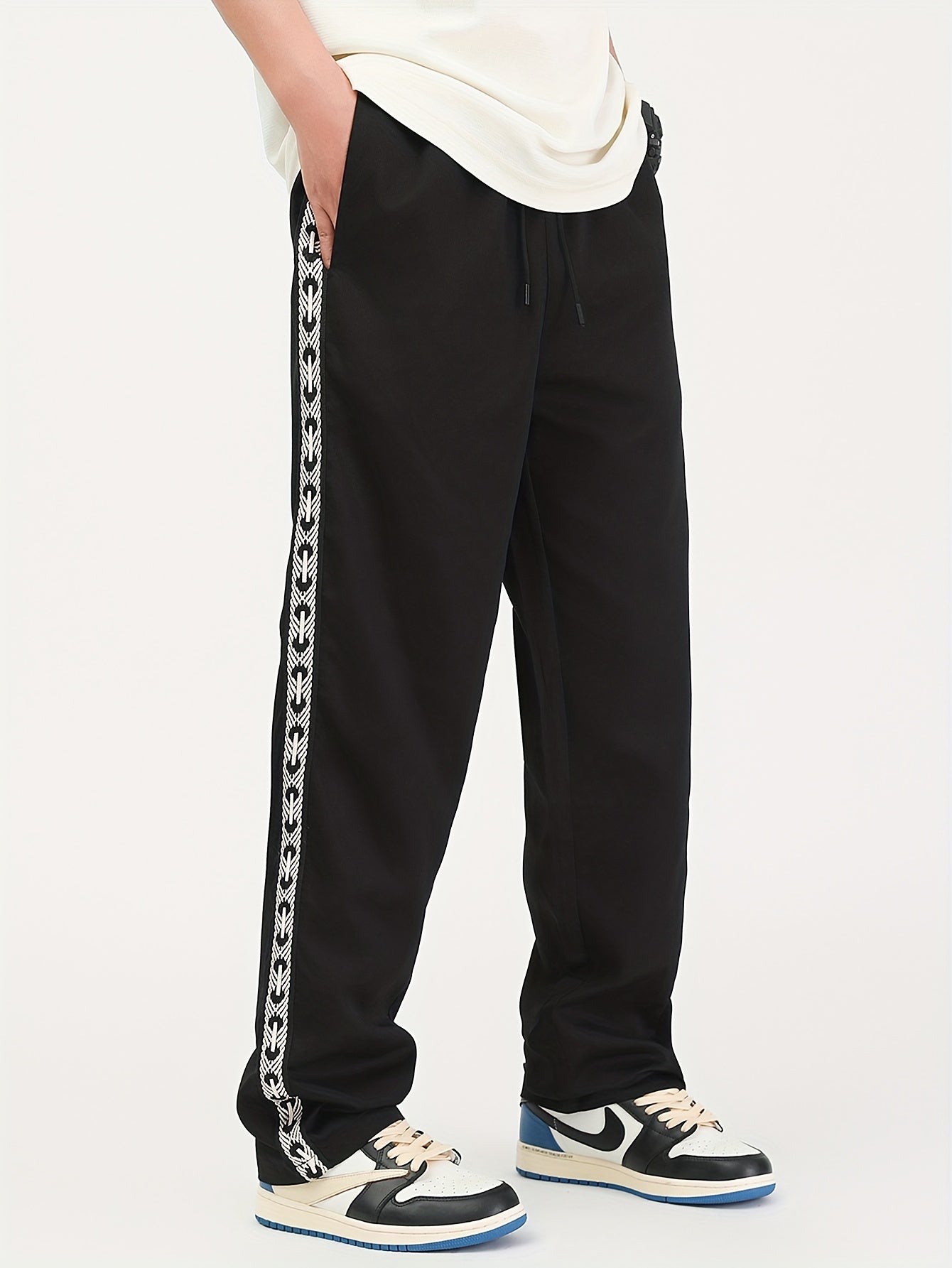 Men's Casual Jogger Pants - Elastic Waist with Adjustable Drawstring