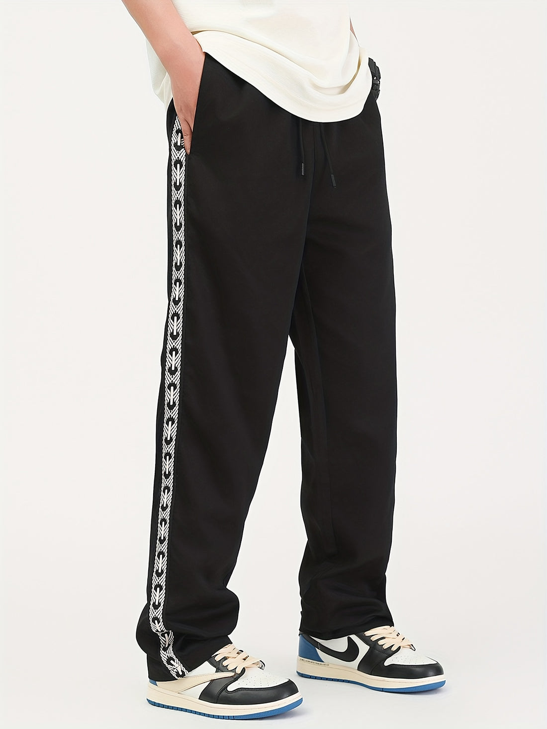 Men's Casual Jogger Pants - Elastic Waist with Adjustable Drawstring