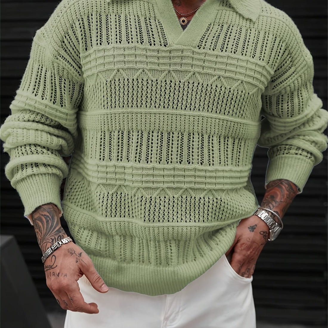 Men's Casual Neck Long Sleeve Sweater