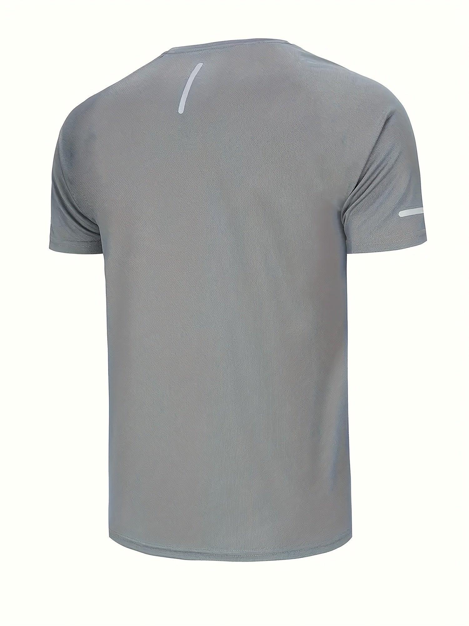 Breathable Gym Sports T-shirts 4pcs, Men's Solid Breathable Sports T-shirts