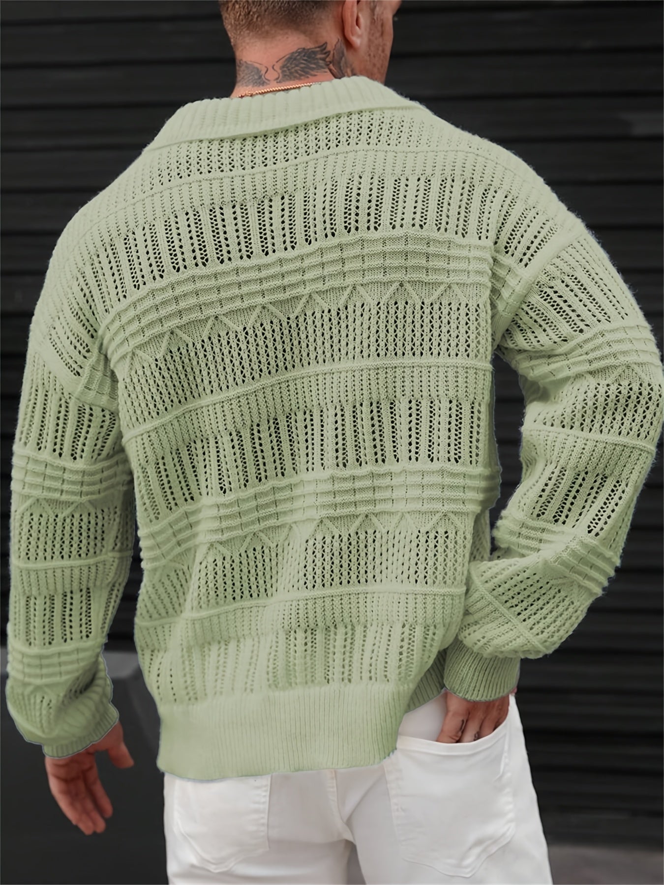 Men's Casual Neck Long Sleeve Sweater