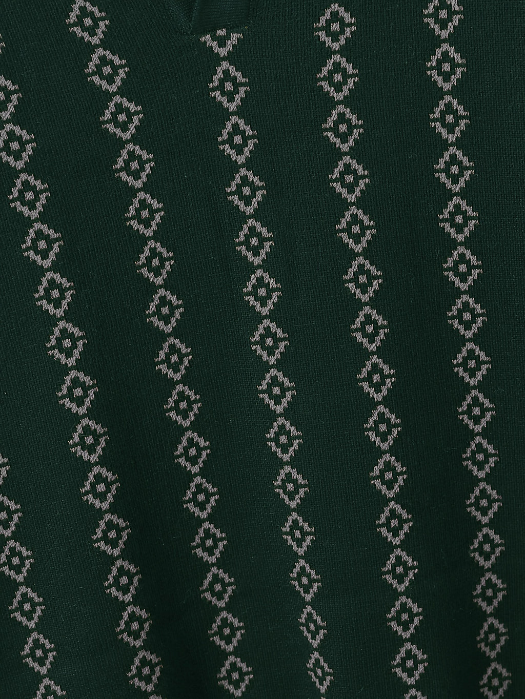 Men's Rhombus Patterns Short Sleeve Knit Sweater For Autumn And Winter