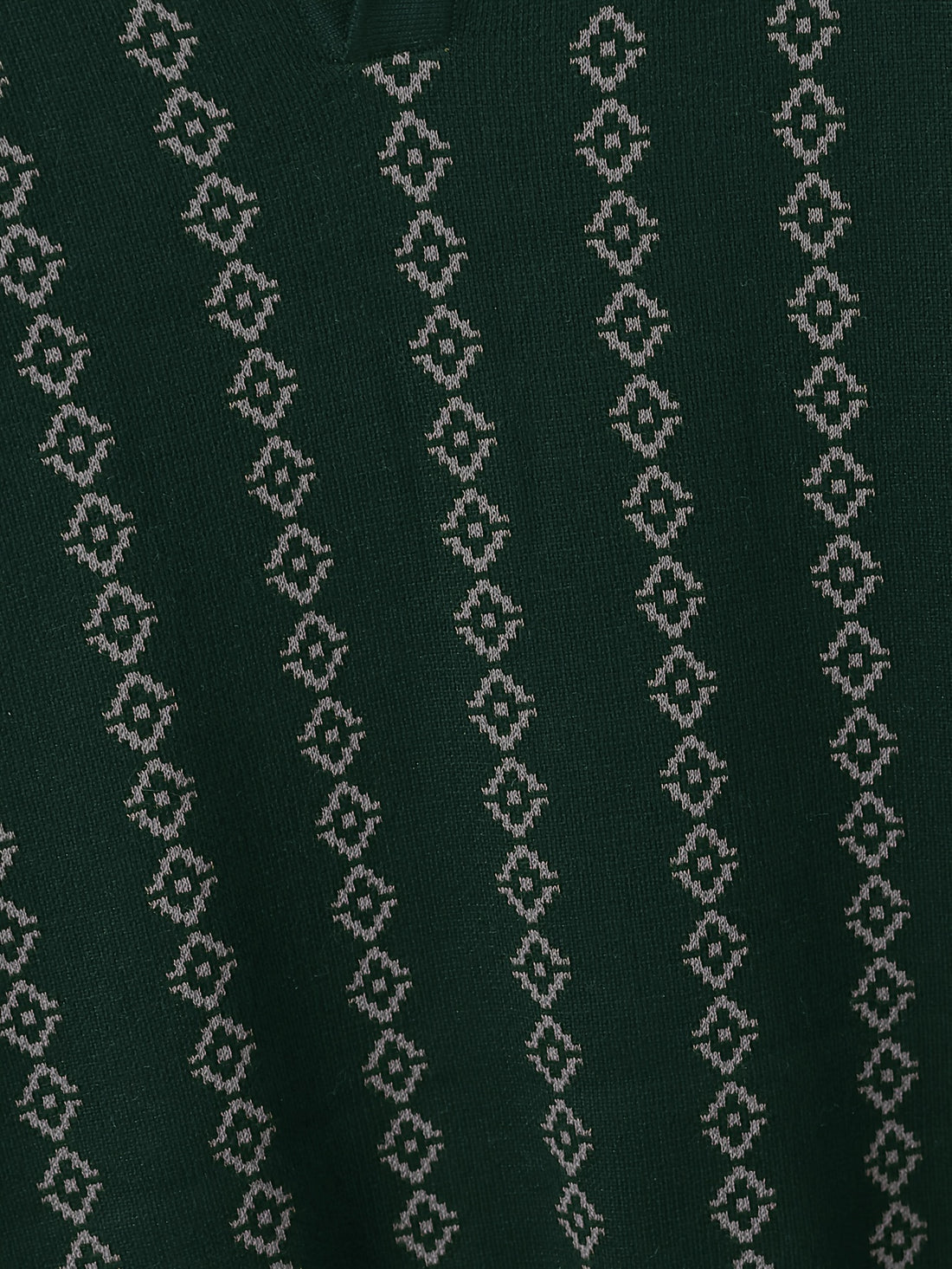 Men's Rhombus Patterns Short Sleeve Knit Sweater For Autumn And Winter