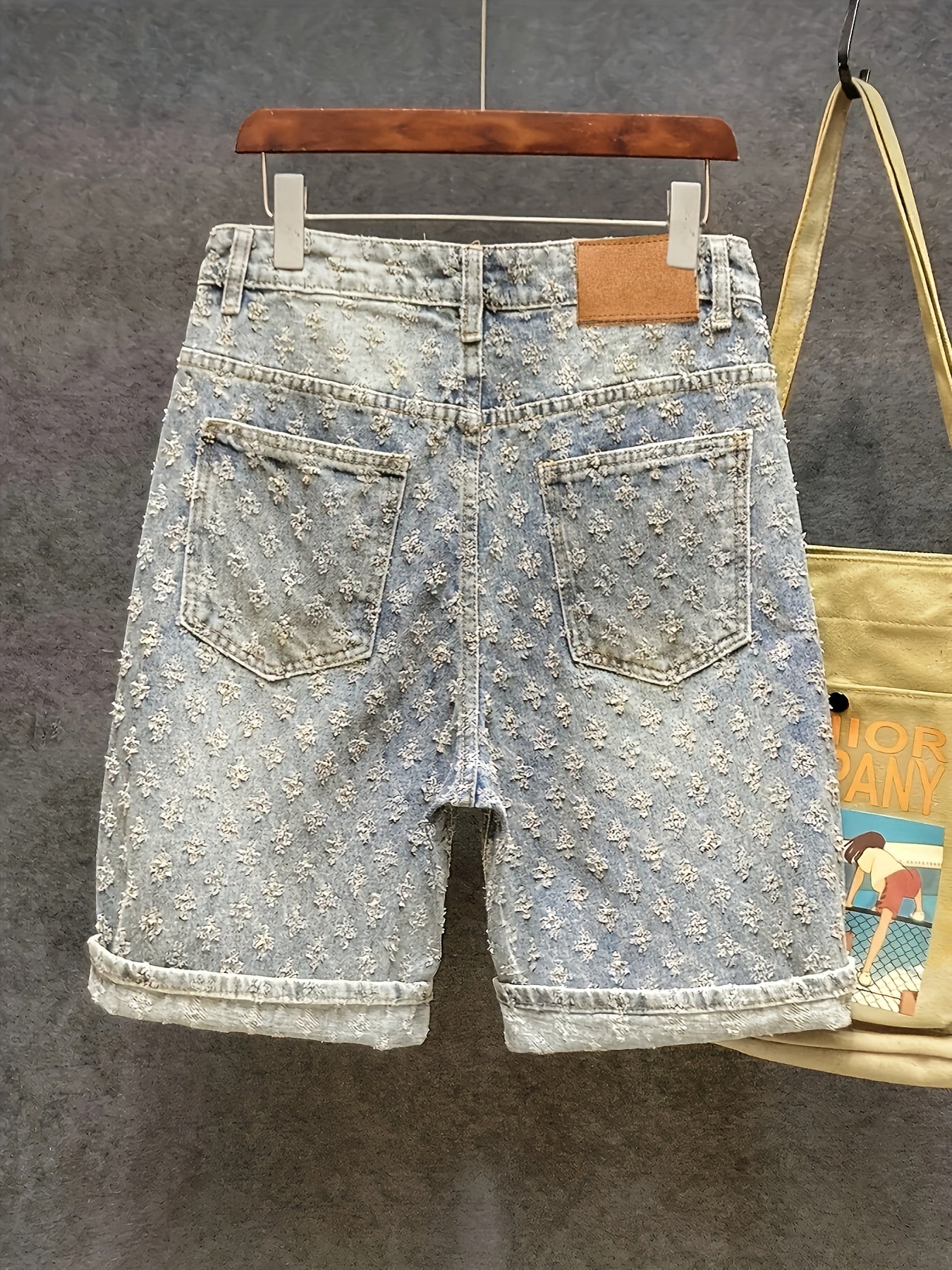 Men'S Non-Stretch Faux Denim Shorts
