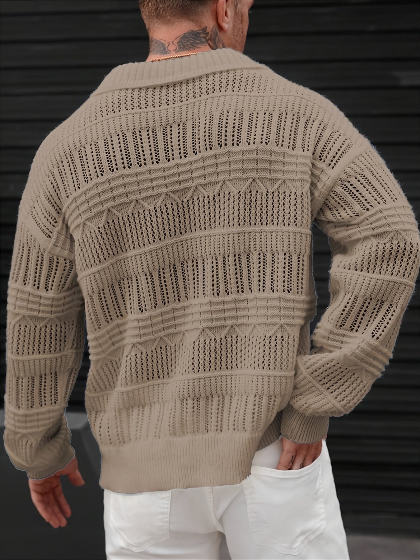 Men's Casual Neck Long Sleeve Sweater