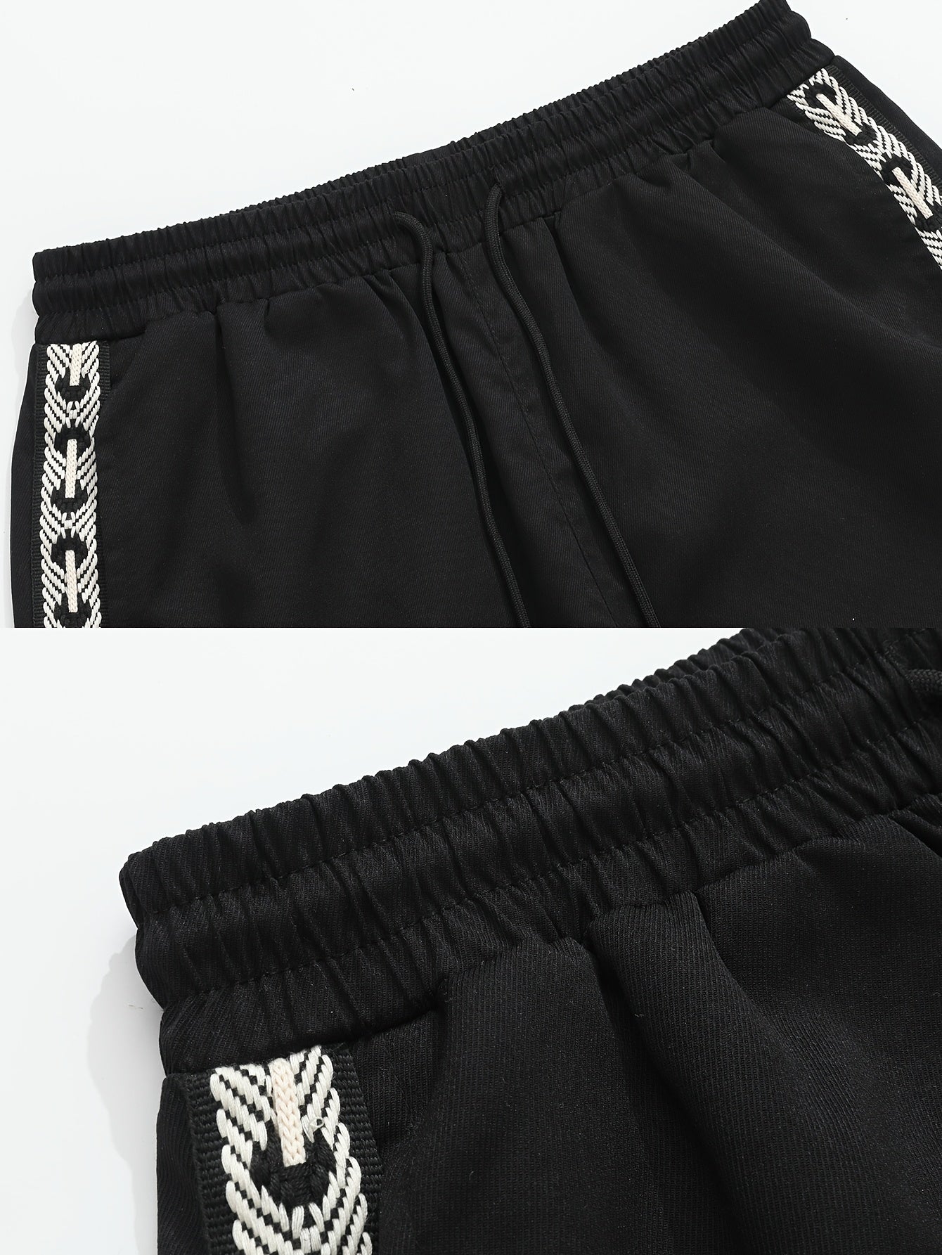 Men's Casual Jogger Pants - Elastic Waist with Adjustable Drawstring