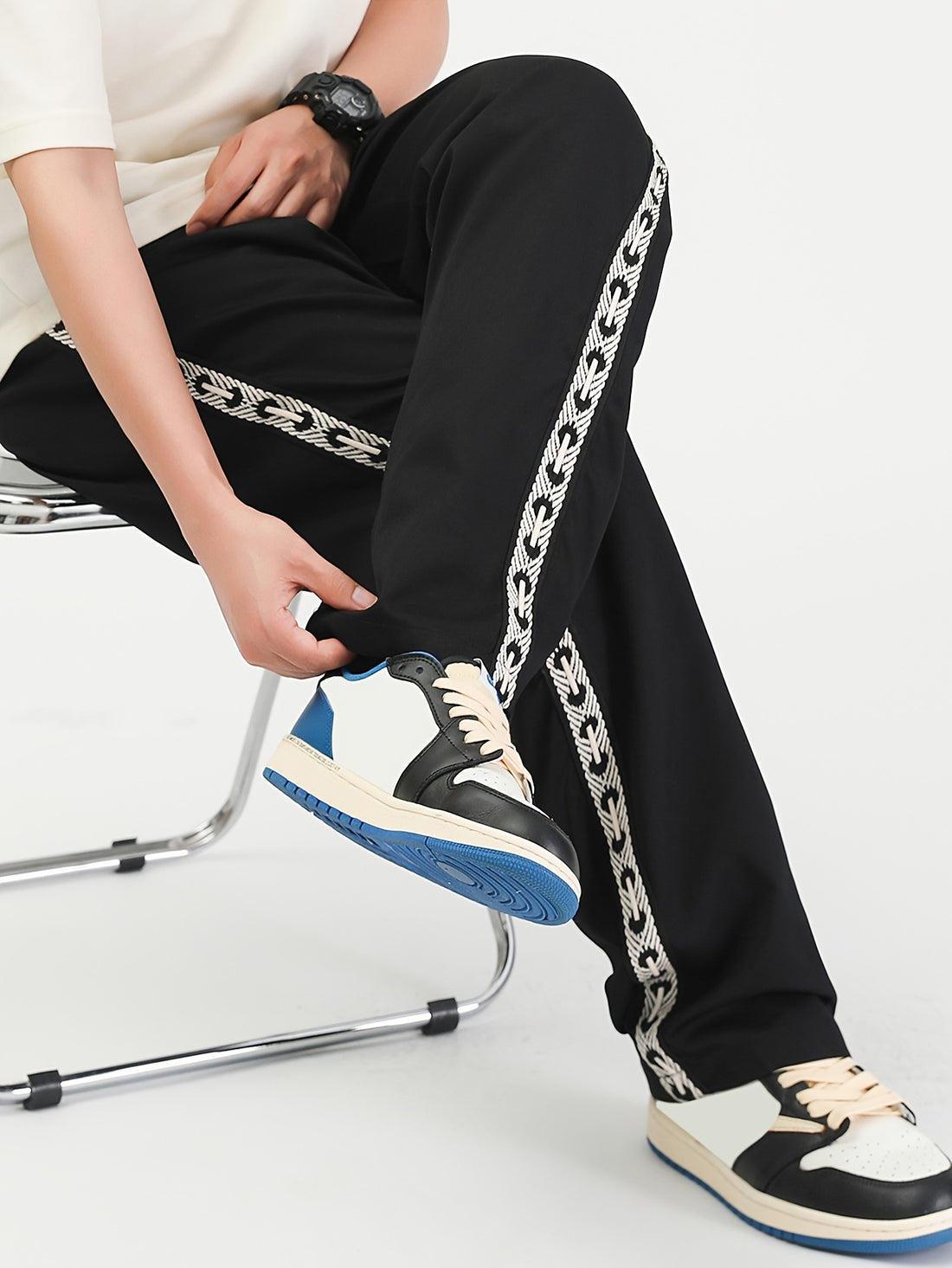 Men's Casual Jogger Pants - Elastic Waist with Adjustable Drawstring