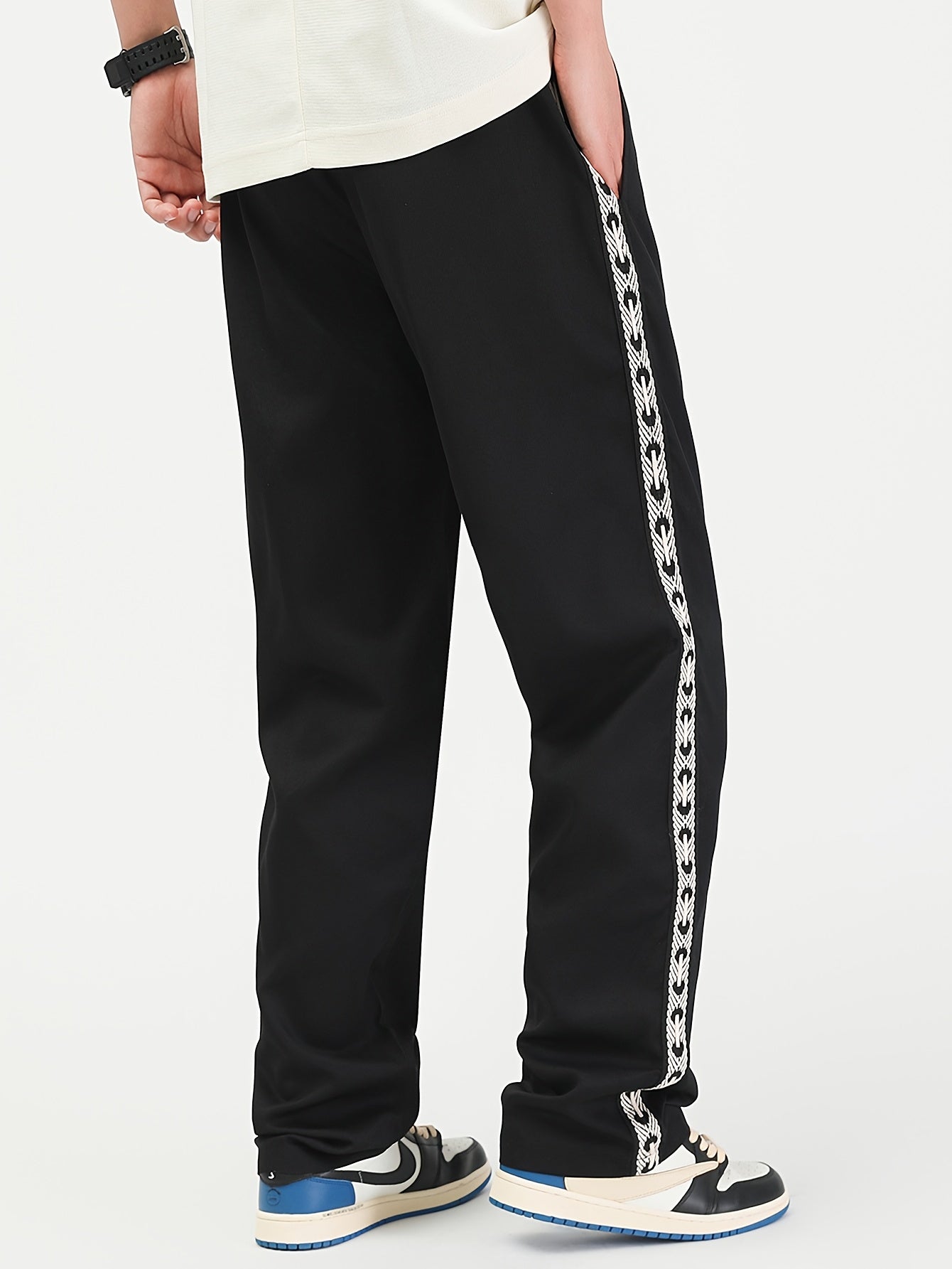 Men's Casual Jogger Pants - Elastic Waist with Adjustable Drawstring