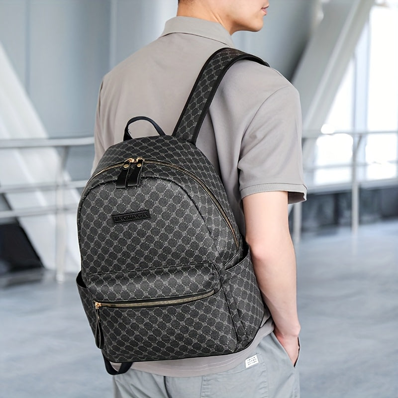 Stylish monogram Large Capacity Backpack with Laptop Sleeve